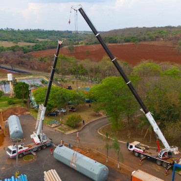 Obra de Estação de Tratamento de Esgoto