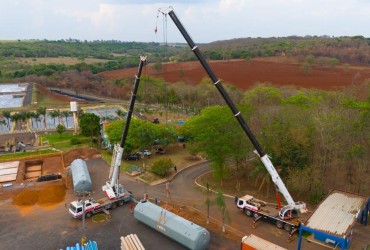 Obra de Estação de Tratamento de Esgoto